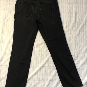 Ann Taylor Black Jeans with Fringed Bottom
